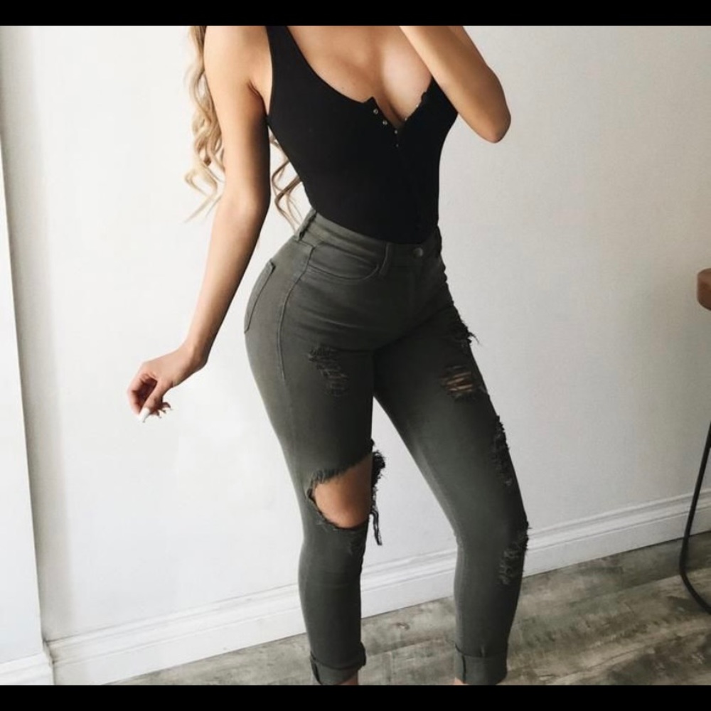 Danny jeans (olive) OOTDFASH